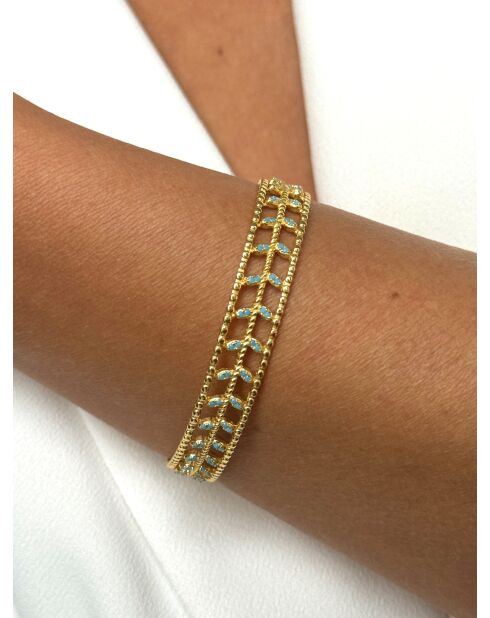18k geelvergulde 925 zilveren armband