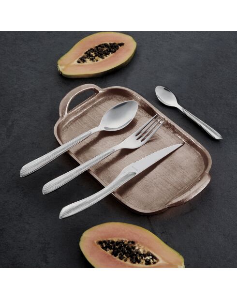 Besteckset Solstice aus grauem Holz, 32-teilig
