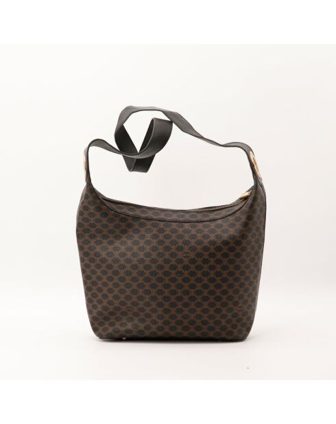 Sac Hobo Macadam marron/noir - Très bon état général - 24x25x9.5cm