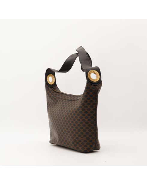 Sac Hobo Macadam marron/noir - Très bon état général - 24x25x9.5cm