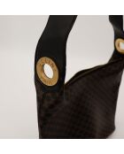 Sac Hobo Macadam marron/noir - Très bon état général - 24x25x9.5cm