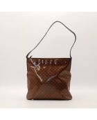 Bruine Macadam Hobo tas - Zeer goede staat - 28x27x9cm