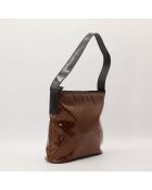Bruine Macadam Hobo tas - Zeer goede staat - 28x27x9cm