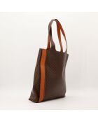 Borsa in macadam marrone - Ottime condizioni - 32x39x10cm