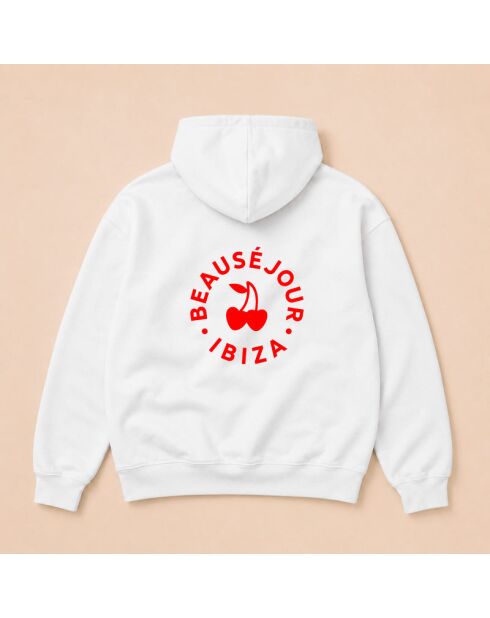 Hoodie en coton Ibiza Cercle blanc