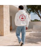 Hoodie en coton Ibiza Cercle blanc