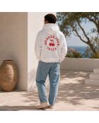 Hoodie en coton Ibiza Cercle blanc