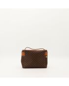 Bruine Macadam toilettas - Zeer goede staat - 15x21x7cm