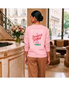 Roze sweatshirt van katoen uit de Eiffeltoren