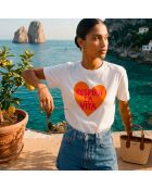 Respira la weißes Baumwoll-T-Shirt