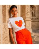 Respira la weißes Baumwoll-T-Shirt