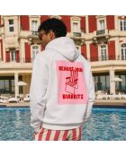 Hoodie en coton Biarritz blanc