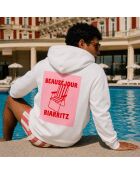 Hoodie en coton Biarritz blanc