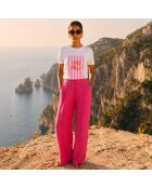 T-shirt en coton Ciao Bella blanc