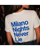 T-shirt Milano Nights in cotone bianco
