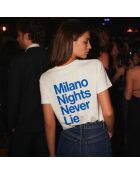 T-shirt Milano Nights in cotone bianco