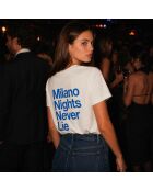 T-shirt Milano Nights in cotone bianco