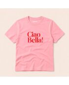 Rosafarbenes Baumwoll-T-Shirt Ciao Bella