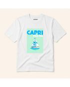 Weißes Baumwoll-T-Shirt Capri