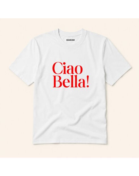 Ciao Bella weißes Baumwoll-T-Shirt