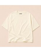 Cremefarbenes Baumwoll-T-Shirt Boxy Hotel