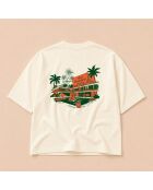 Cremefarbenes Baumwoll-T-Shirt Boxy Hotel