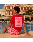 Rotes Baumwoll-T-Shirt Biarritz