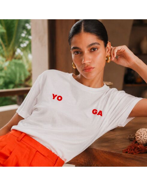 T-shirt van wit katoen Yo Ga