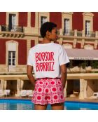 T-shirt Bonsoir Biarritz in cotone bianco