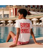 T-shirt Bonsoir Biarritz in cotone bianco