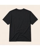T-shirt nera Positano in cotone