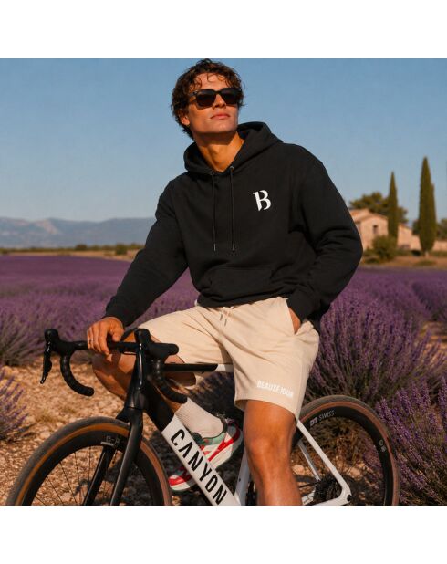 Hoodie en coton B noir
