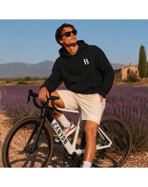 Hoodie en coton B noir