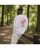 Sweatshirt en coton Tour Eiffel blanc
