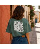 Boxy Mexico-grünes Baumwoll-T-Shirt