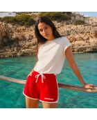 Baumwollshorts in Rot und Weiß