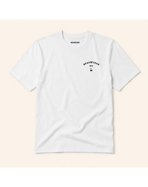 Weißes Baumwoll-T-Shirt Ibiza
