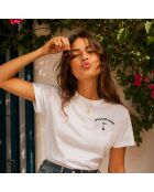 Weißes Baumwoll-T-Shirt Ibiza