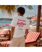 T-shirt Dernier Bain in cotone bianco