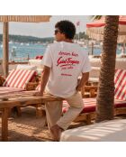 T-shirt Dernier Bain in cotone bianco
