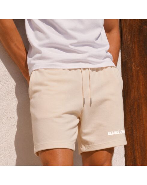 Short en coton crème