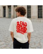 Boxy Madrid T-shirt van crèmekleurig katoen