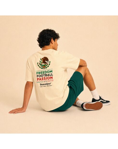 Cremefarbenes T-Shirt aus Baumwolle Mexiko