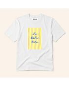 Weißes Baumwoll-T-Shirt La Dolce