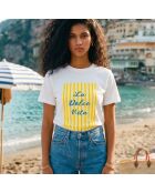 Weißes Baumwoll-T-Shirt La Dolce