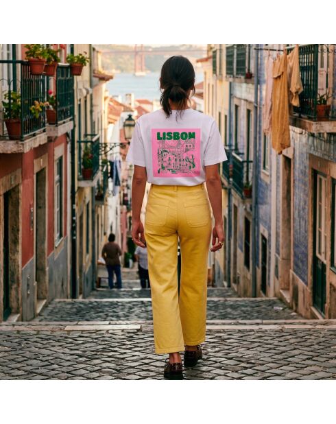 Weißes Baumwoll-T-Shirt Lisbon