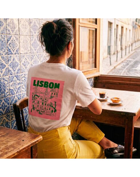 Weißes Baumwoll-T-Shirt Lisbon