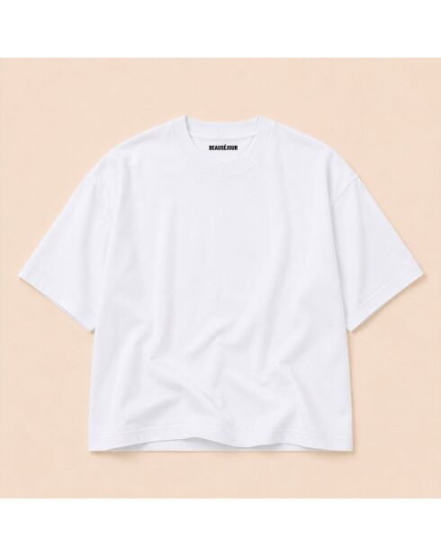 T-shirt van wit katoen Boxy Receipt