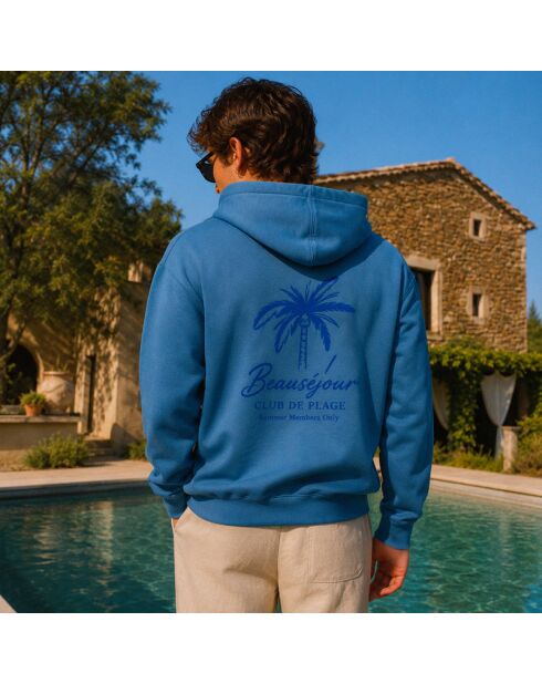 Felpa Blue Beach Club in cotone