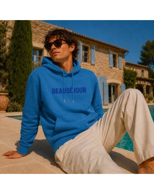 Felpa Blue Beach Club in cotone